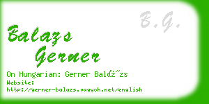 balazs gerner business card